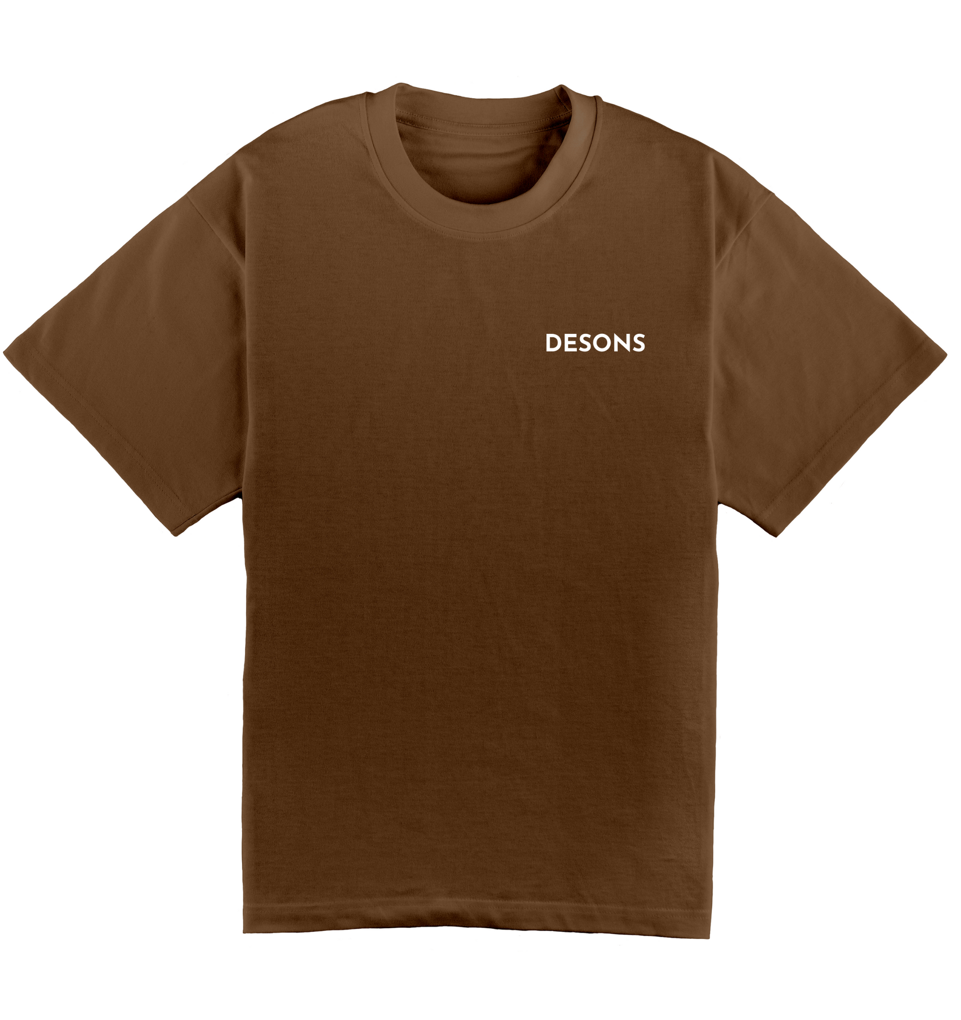 Warm bruin basic shirt van DESONS, perfect voor elke garderobe en elk seizoen.